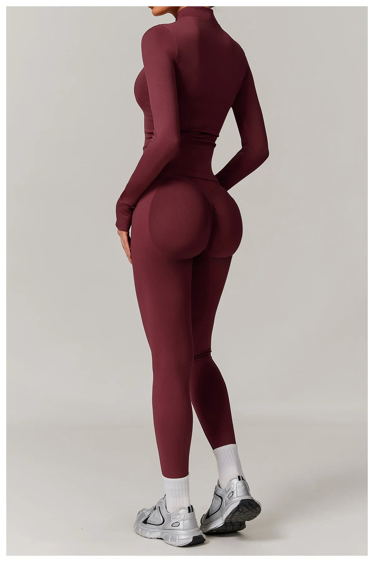 2/3PCS Yoga Set Women Workout Set Seamless Sportswear Gym Clothing Fitness Long Sleeve Crop Top High Waist Leggings Sports Suits