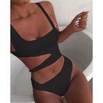 One Piece Women Swimsuit Sexy Stain Resistant Shoulder Strap Bikini Set Slim Fit Push Up Summer Beachwear For Holiday