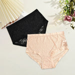 2Pcs/Set Women Sexy Panties Hollow Out Lace Floral Ladies Briefs Low Waist Solid Comfortable Hot Sale Female Underpants S-XXL