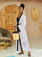 2026 Women Swimsuit Beach Cover Up dress Sleeve Kaftan Beach Tunic Long Pareos Bikinis Cover ups Summer Robe Plage Beachwear