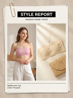 2 Pcs Pink and Skin Sexy strapless seaside vacation style bra no steel ring party underwear Lingerie MR2930