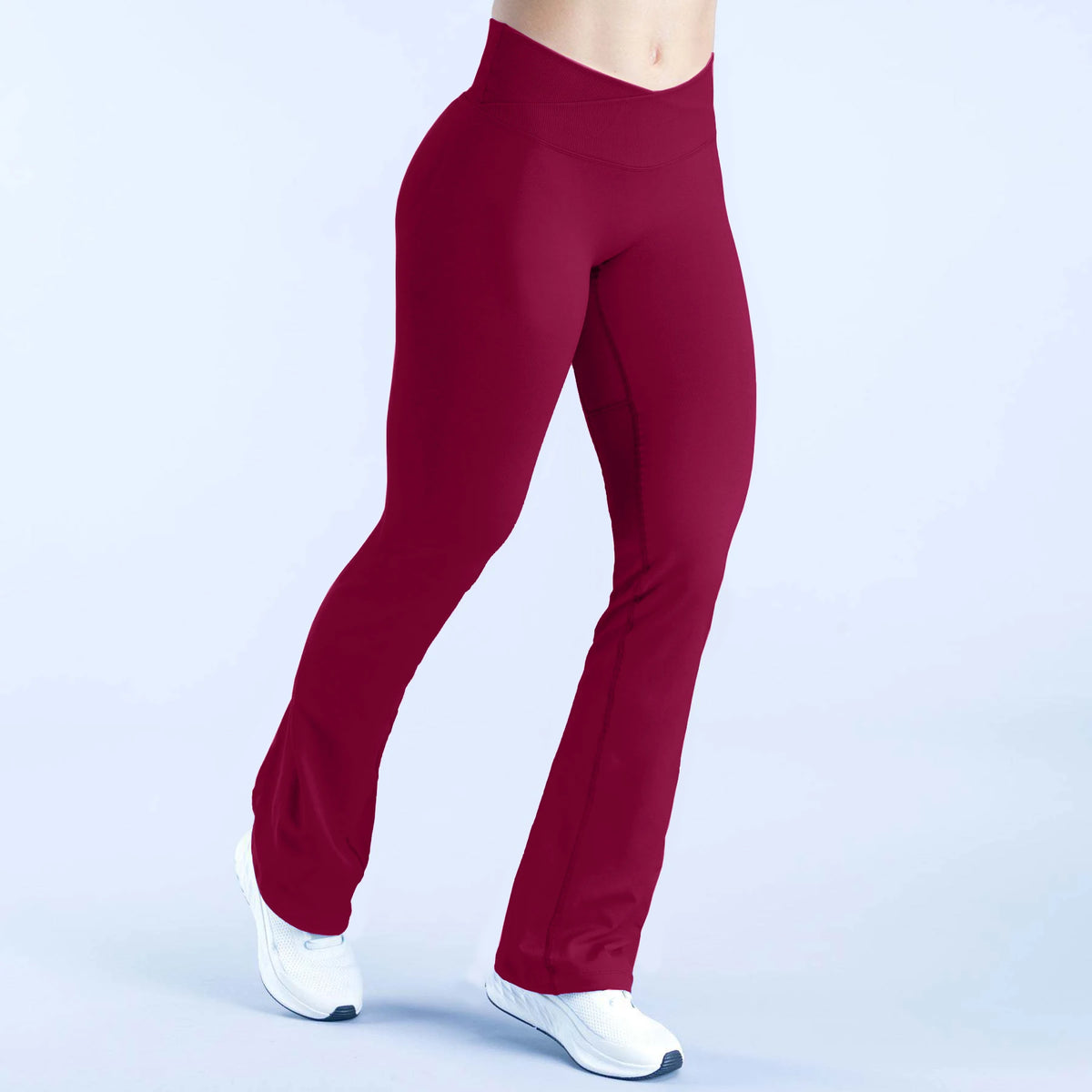 Vision Flares women gym Fashion Yoga flared pants Waist cross Seamless Sports Leggings Fitness Wide-leg Trousers