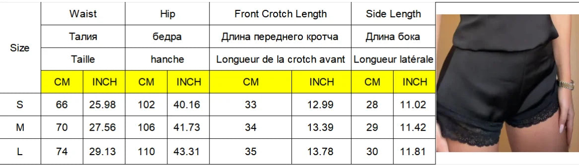 Solid Satin Lace Edge Top Short Sets For Women High Neck Padded Shoulder Blouse Low Waist Shorts 2026 Lady Spring Summer Outfits