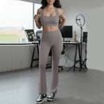 2PCS Pad Women Gym Fitness Yoga Set Squat Proof Fit Legging Running Shorts Sportswear Active Wear Workout Legging Clothes XP292