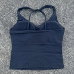 Solid Color Cross Back Tank Top Women Fitness Sport Bra Top Soft Tight Comprehensive Training Gym Yoga Underwear With Chest Pad