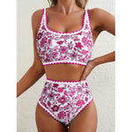 New Sexy Bikinis Print Swimsuits Women's Swimwear Push Up Female Beach Swim Wear Bathing Suits High Waist Bikini Set Pool Bather