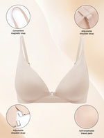 American Women's High Waist Seamless Bra and Panties Set Underwear Breathable Comfort Briefs S-2XL Thong Soft Underwear