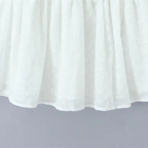 Summer 2026 Sexy Strapless Dress For Women Waist-cinching With Ruffled Trim And Embroidery Mini Skirt Pure Desire Beautiful T0DT