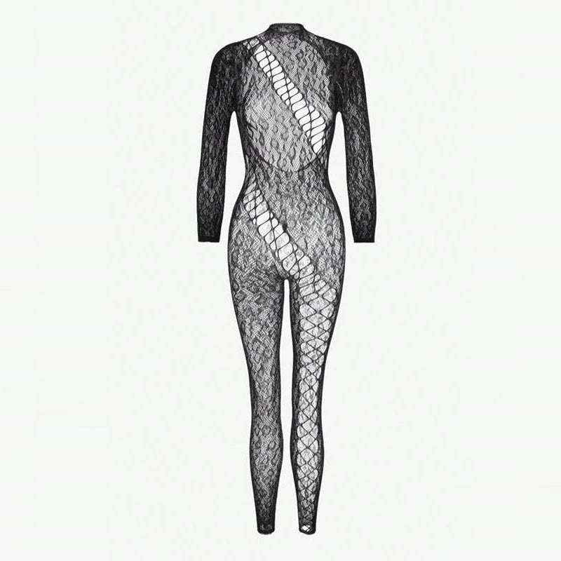 Women's Summer Hot Hollow Out Pantyhose Thin Long Sleeve Tights Plus Size High Stretch Body Stockings Ladies' Underwear Fishnets