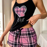 Women Pajamas Sleepwear Pajama Set Sports Camisole And Shorts Print Ventilate Casual Soft Comfortable