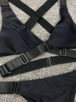 Sexy Adjustable Buckle Bandage Vevlet Bikini 2025 Women Swimsuit Female Bikinis Swimwear Two Pieces Bikini Set Bathing Suit Swim
