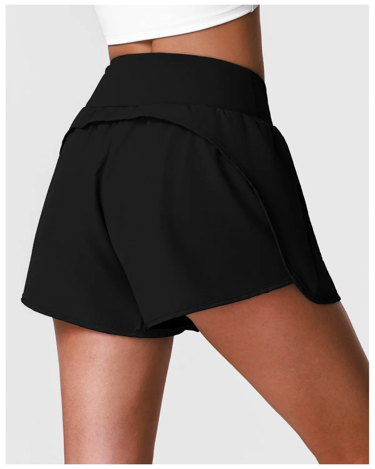 Summer Breathable Yoga Shorts V High Waist Pocket Loose Sports Pants Quick Drying Hip Lifting Running Training Fitness Shorts