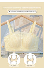 MOYISU Strapless Bra Women with Large Breasts and Small Non-slip Pull-up Breast Anti-sag Summer Slim Bra