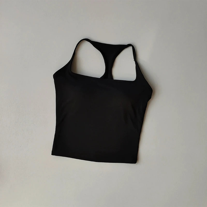 Women's Pilates Tank Top Push-Up Sports Bra Hollow Breathable Fitness Bras Gym Yoga Vest Sexy Running Tops Sportswear