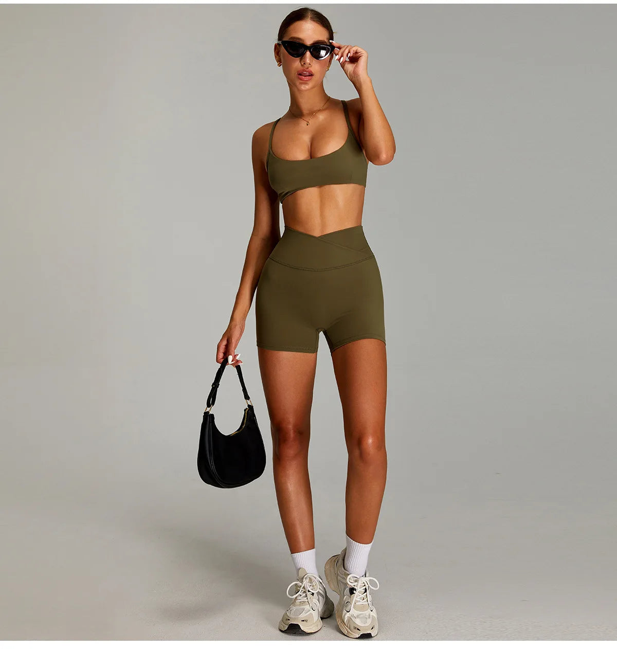 Women Cross Straps Sports Bra Gym Yoga Crop Workout Top Vest High Support Fitness Bralette Push Up Underwear Soft Breathable