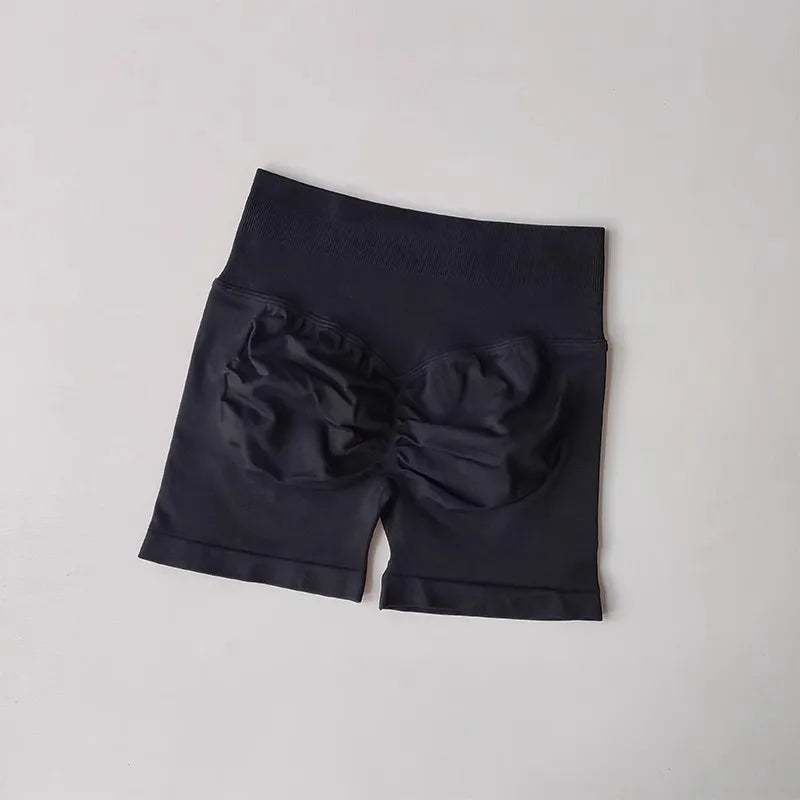Women's High-Waisted Yoga Sports Shorts Summer Stretch Hip-Lifting Abdominal-Tightening Fitness Three-Part Shorts