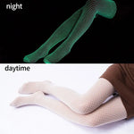 Stockings Women Lingerie Tights Party Sexy Fluorescent Socks High StretchCosplay Long Socks Summer Ultra Thin Fishnet Sock