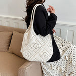 Yarn Hollow Out Large Capacity Shoulder Bags Summer New Ladies Bags Casual Soft Versatile Women's Handbags