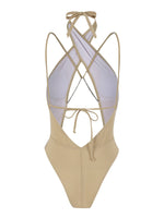 Sexy Hollow Out One Piece Swimwear Push Up Women's Swimsuit2024 Trend Solid Bath suits Halter Monokinis Summer Beachwear