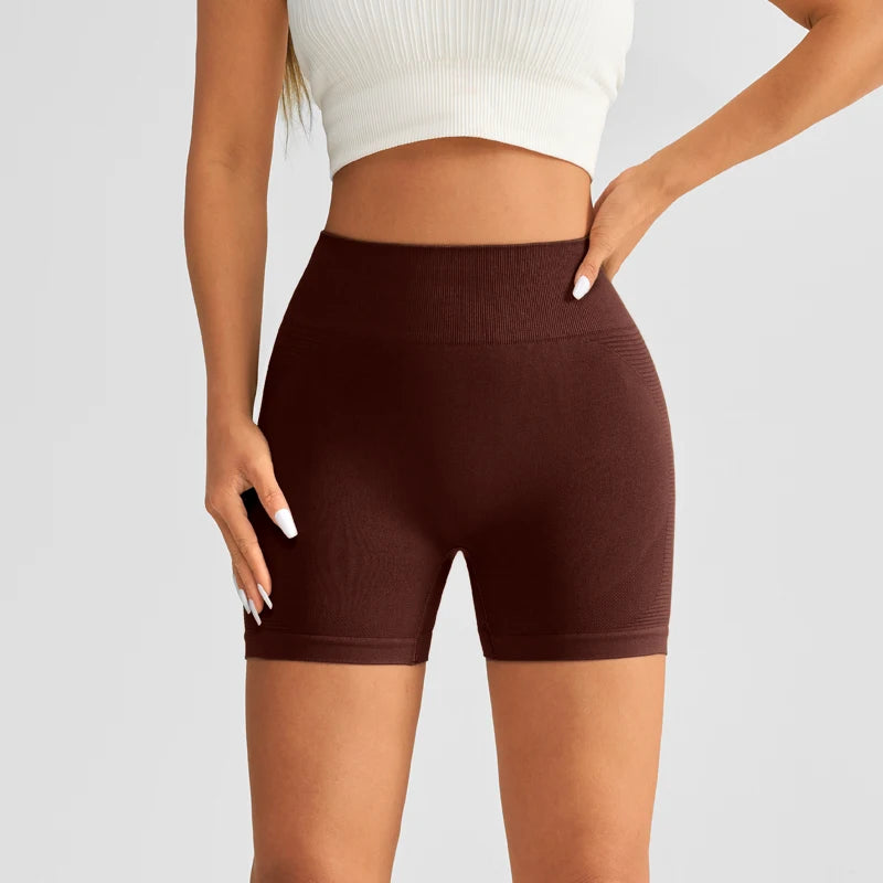 Women High Waist Yoga Shorts With Luminous Strips Sportswear Woman Gym Shorts Legging Fitness Running Activewear Workout Clothes