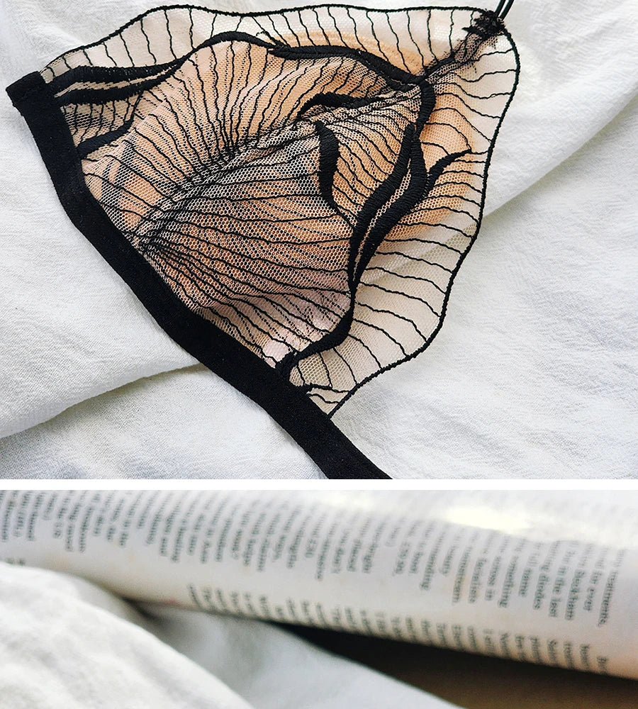 Summer French Front Closure Bralette Set Ultra Thin Breathable Sexy Lace Lingerie Comfy Everyday Wear for Women S-XL MOYISU Bras