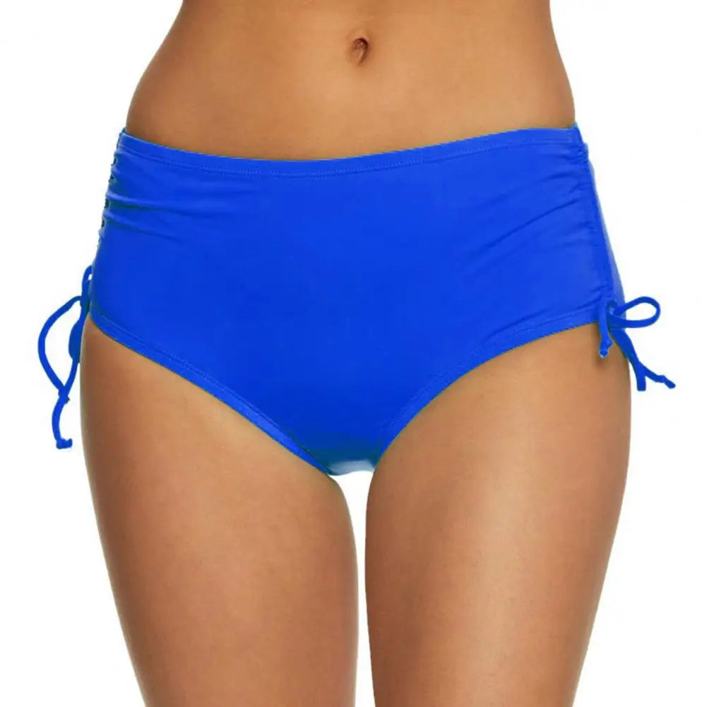 Bathing Suit Board Shorts Women Swim Shorts V Cut Drawstring Bikini Swimsuit Bottom Adjustable Ruched Side Boyshorts