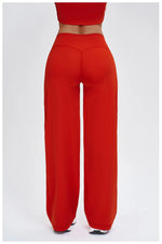 Wide-leg Pants Women Bell-bottoms High Waist Yoga Pants Workout Gym Leggings Naked Feel Pilates Running Cycling Sports Trousers