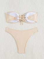 Sequins Shiny Bling Bandeau Bikini Female Swimsuit Women Swimwear Two-pieces Bikini set Brazilian Bather Bathing Suit Swim K7311