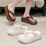 Chunky Platform Flip Flops for Women Summer 2025 Clip Toe Thick Bottom Cloud Slippers Woman Beach Non-Slip Soft Sole Flip Flops