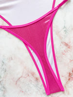 Sexy Ribbed Cross Backless Women Monokini Micro String Thong Swimwear One Piece Swimsuit Female High Cut Bathing Suit Swim Lady