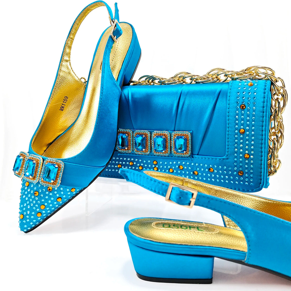 Doershow New Arrival Shoes and Bag Set African Sets 2024 Olive Nigerian Women Shoes and Matching Bags Set for wedding1-11