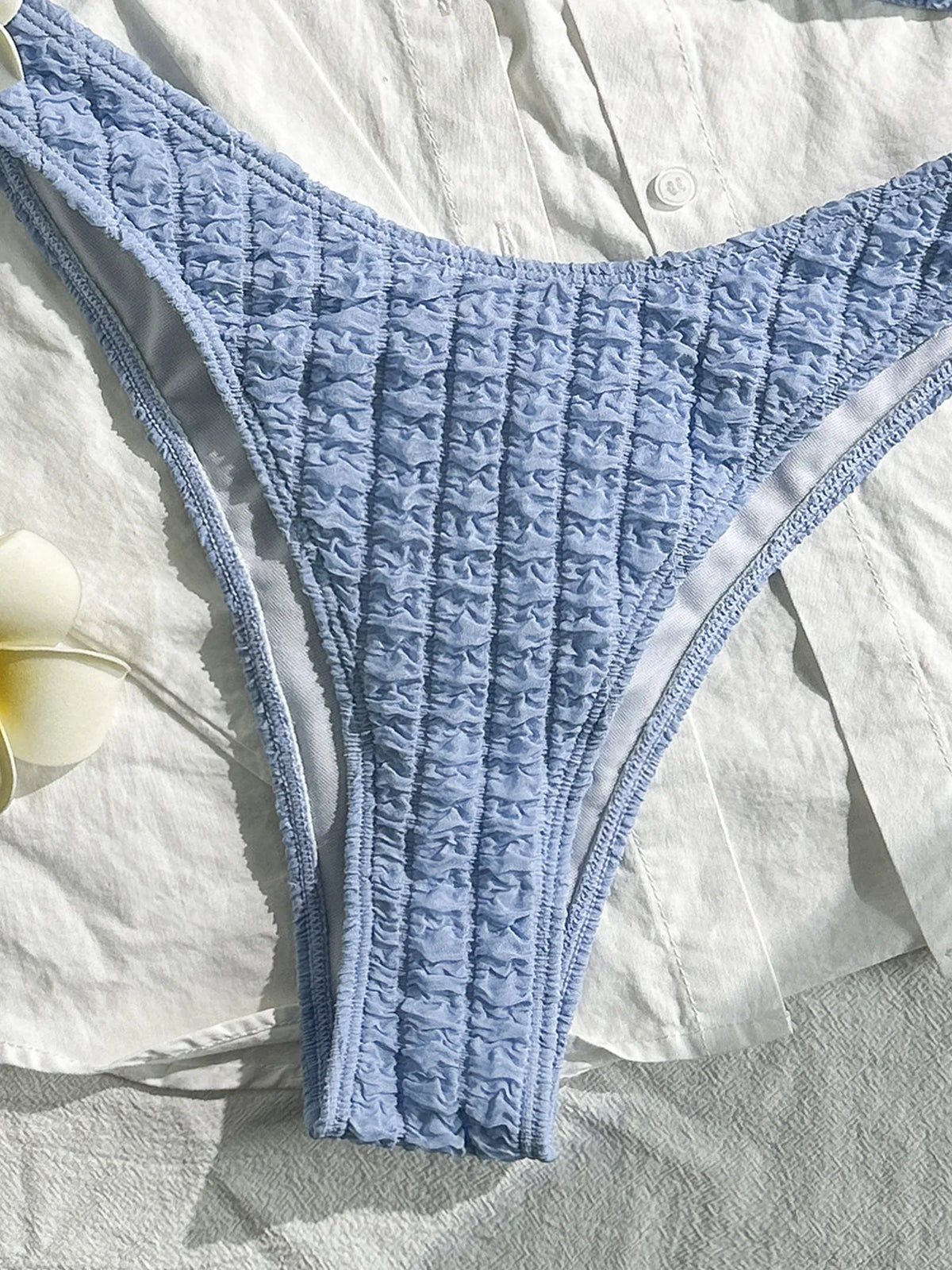 DEKA Flowers Bandeau Bikini Set High Leg Cut Women Swimwear Female Swimsuit Two-pieces Bather Bathing Suit SwimBandeau Top Bot