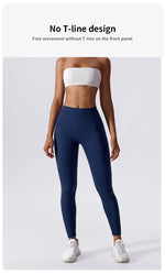 Yoga Pants Back V-Waist Fitness Hip Lift Honey Peach Hip Sports Tights No Awkwardness Thread Warp Hip Long Pants