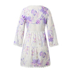 Dresses For Formal Occasions Womens Fashion V Neck Lace Jacquard Seven Quarter Sleeve Bohemian Floral Dress Sexy Beach Sundress