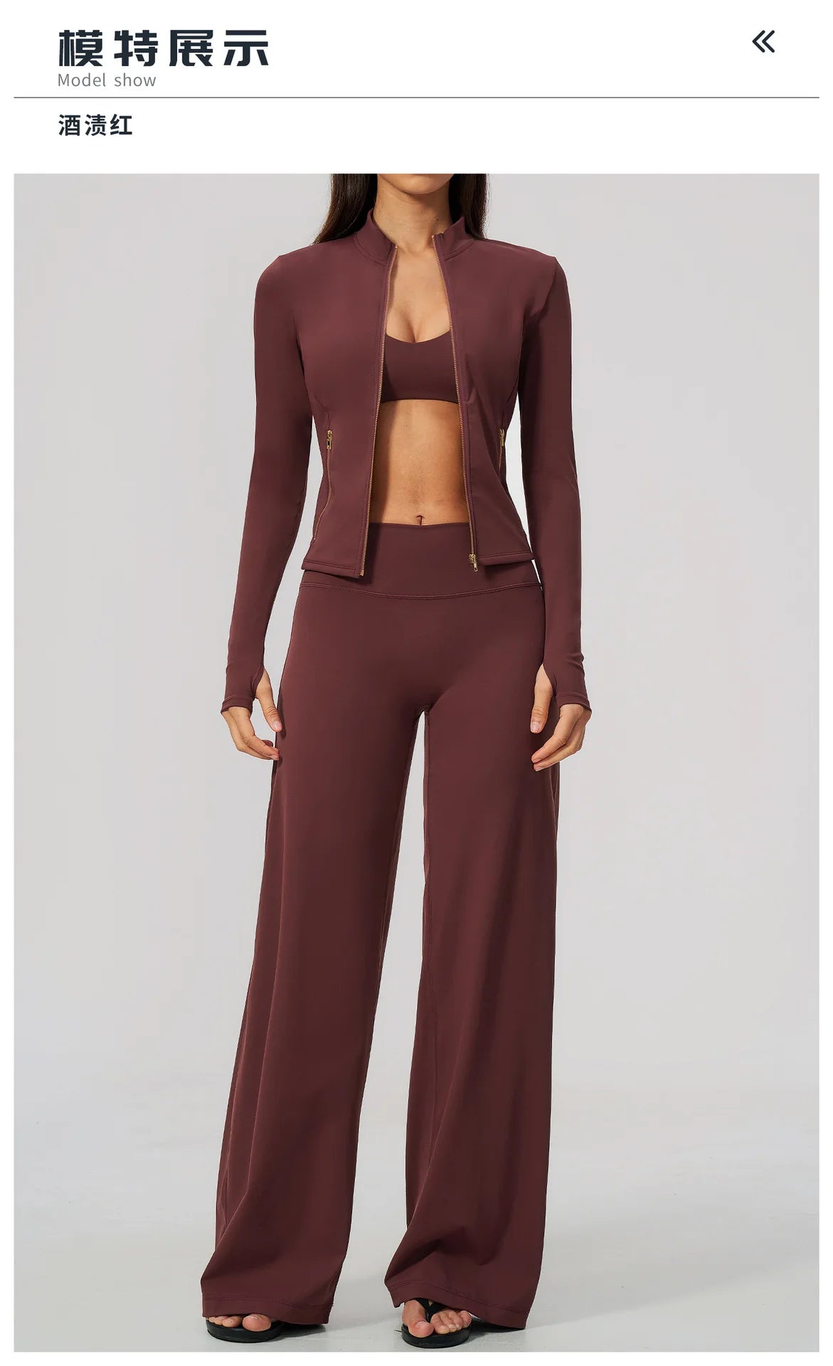 3 PCS Yoga Sets Women Long Sleeve Zipper Slim Jacket+sports Bra+high Waist Flare Pants Fitness Suits Gym Exercise Athletic Wear