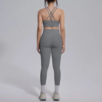Women's Yoga Set Sports Fitness Running Beautiful Back Slim Fit Bra Hip-lifting High Waist Pants Workout Training Gym Suits