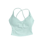 NCLAGEN Dynamic Strappy Top Gym Clothes High Support Push-up Fitness Tank Top Back Cross Workout Pilates Yoga Running sports Bra