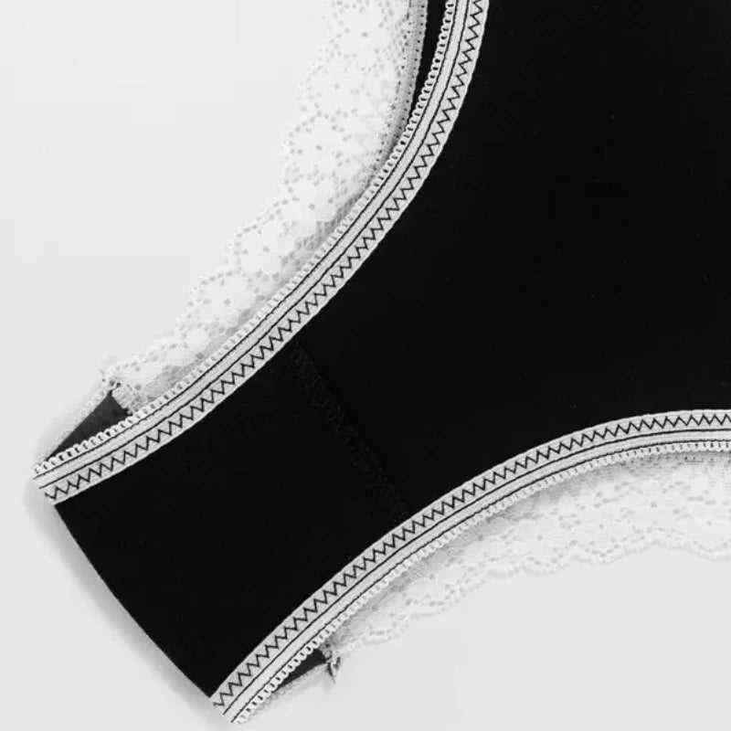 1pcs Sexy Lace Bow Lady Briefs Floral Patchwork Panties Breathable Female Underpants Elegant Lingerie Women Panties Underwear