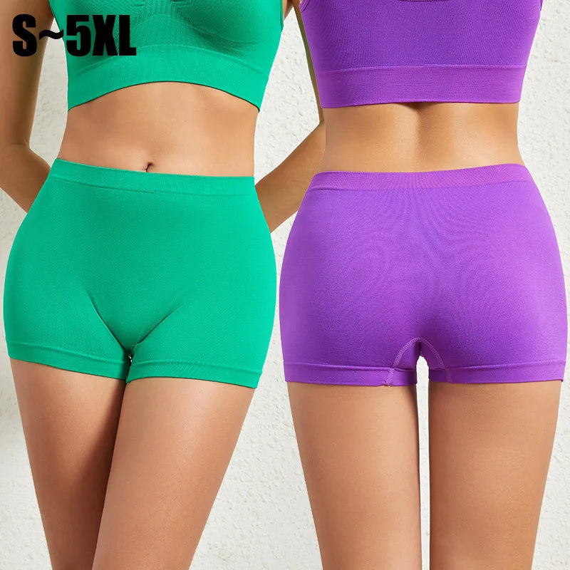 Women Seamless Boyshort Panties Low Rise Hip Lifting Underwear Sports Underpants Sexy Lingerie Comfort Intimates S-5XL