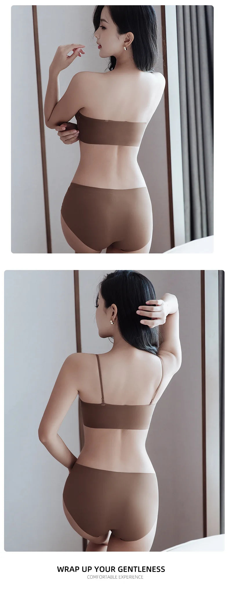 New Front Buckle Underwear Convenient Anti Sagging without Shoulder Strap Women's Bras without Steel Ring Seamless