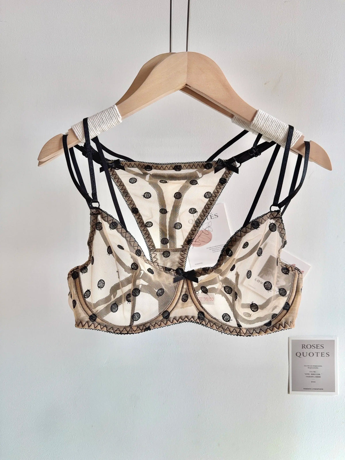Affordable French Lace Lingerie Set | Sexy Mesh Push Up Bra for Big Bust, Ultra Thin Slimming Anti Sag Women's Bra Set MOYISU AB