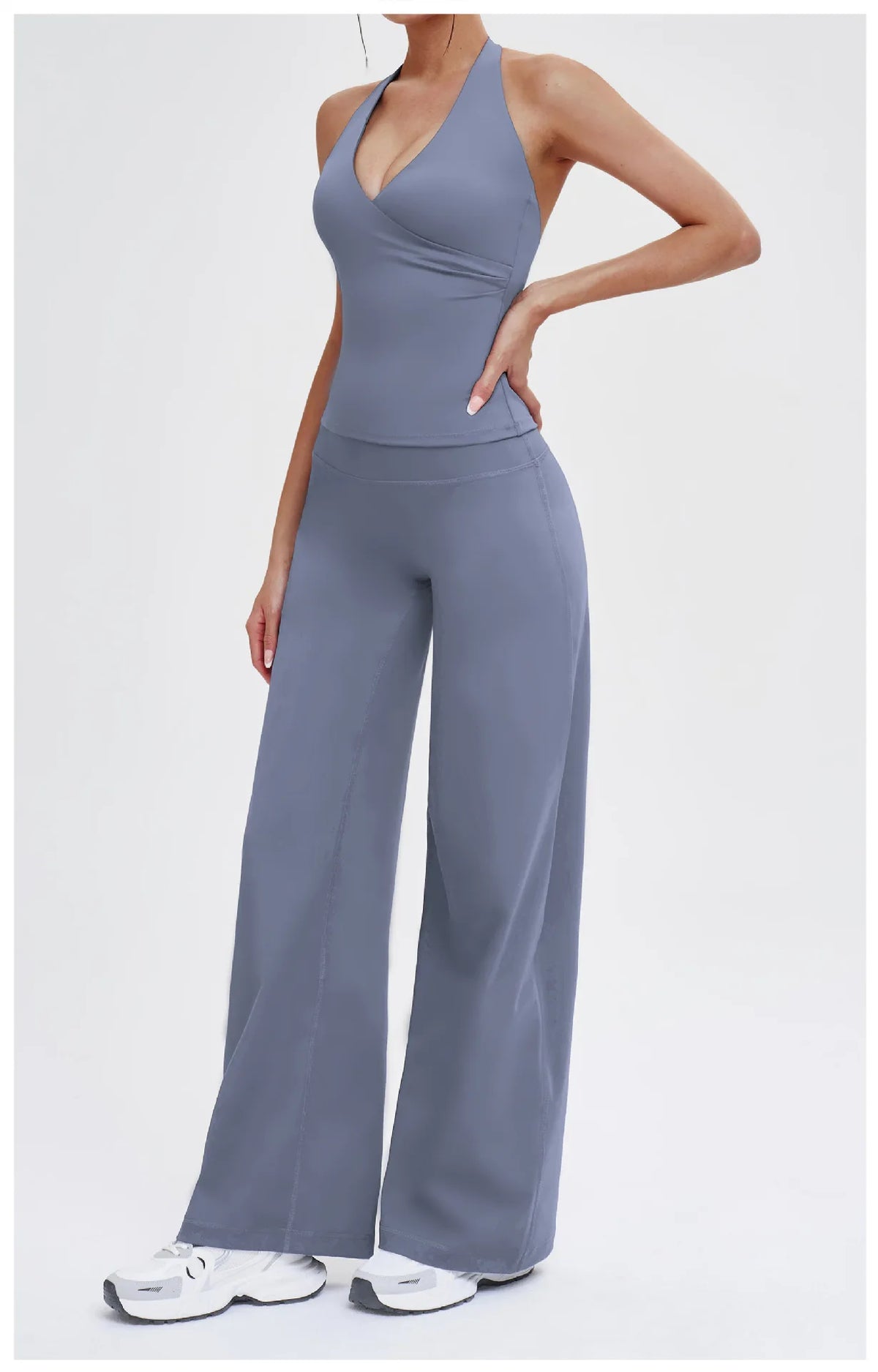 Wide-leg Pants Women Bell-bottoms High Waist Yoga Pants Workout Gym Leggings Naked Feel Pilates Running Cycling Sports Trousers