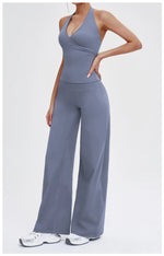 Wide-leg Pants Women Bell-bottoms High Waist Yoga Pants Workout Gym Leggings Naked Feel Pilates Running Cycling Sports Trousers