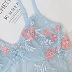 Porn Women 2 Pieces Sexy Lingerie Set See Through Lace Floral Bra Brief Underwear Erotic Lingerie Sets