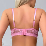 Beauwear Shine Bras for Women Back Lace Bra With Rhinestone And Metallic Texture Lace Design