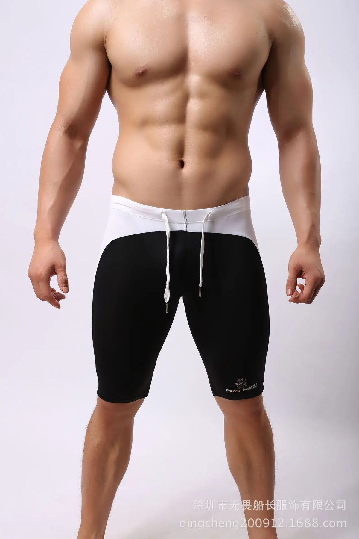 Men's Swimming Trunks Fitness Shorts Casaul Beach Vaction Style For Man Color Blocked Drawstring Elastic Waist Beach Shorts KD14