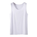 Women Bottoming Vest Sleeveless Ice Silk Seamless Stretchy Round Neck Dry Dry Cooling Camisole Summer Office Vacation Basic Top