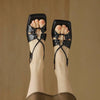 2026Summer New Model Fashion Middle Heeled Women's Sandals Black Buckle Open-toe Comfortable Hollow-out Women's Shoes High 3.5cm