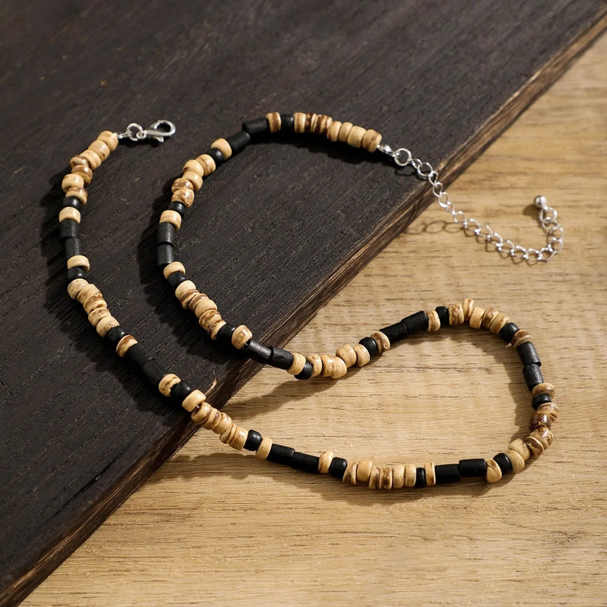 Bohemian Wood Beads Necklace Men's Necklace For Men Summer Beach Sufer Necklace For Men Necklace White Jewelry Women Necklace