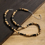 Bohemian Wood Beads Necklace Men's Necklace For Men Summer Beach Sufer Necklace For Men Necklace White Jewelry Women Necklace